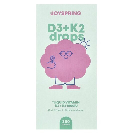 Основное фото товара Joy Spring, Витамин D, Vitamin D for Kids, 60 мл