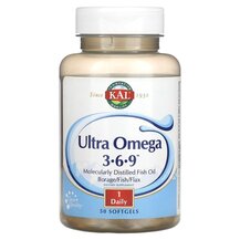 Ultra Omega 3-6-9 Омега 3 6 9 KAL 50 капсул Ultra Omega 3-6-9 Омега 3 6 9 KAL 50 капсул