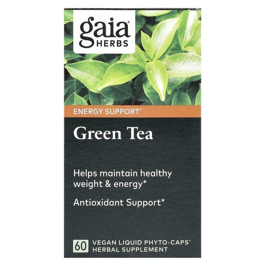 Основное фото товара Gaia Herbs, Органический чай, Green Tea, 60 Vegan Liquid Phyto- C