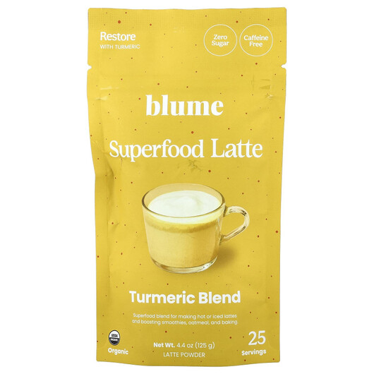 Основне фото товару Blume, Superfood Latte Turmeric Blend, Суперфуд, 125 г