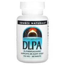 DLPA 750 mg L-Фенилаланин Source Naturals 60 таблеток