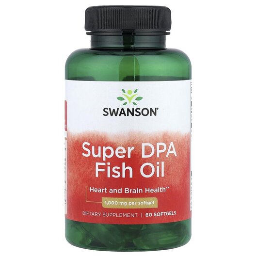 Основное фото товара Super DPA Fish Oil 1000 mg Основное фото товара Swanson, Омега 3, Super DPA Fish Oil 1000 mg, 60 капсул