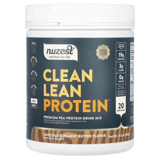 Основное фото товара Nuzest, Протеин, Clean Lean Protein Chocolate Peanut Butter, 500 