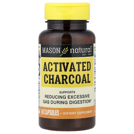 Основное фото товара Mason, Активированный уголь, Activated Charcoal, 60 капсул