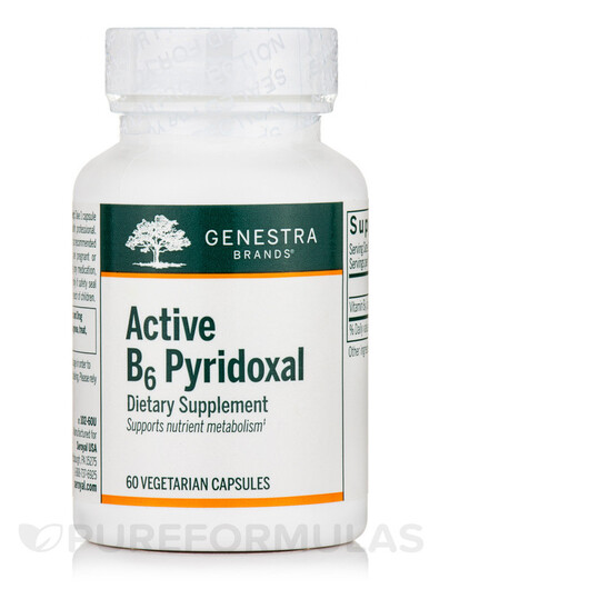 Основное фото товара Active B6 Pyridoxal Основное фото товара Genestra, Пиридоксал-5-фосфат, Active B6 Pyridoxal, 60 капсул