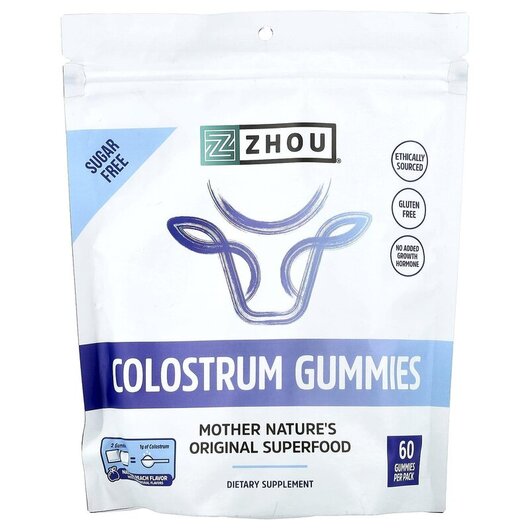 Основное фото товара Колострум, Colostrum Gummies Natural Peach, 60 таблеток