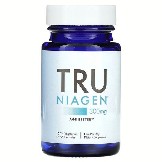 Основне фото товару Tru Niagen, Tru Niagen 300 mg, Нікотинамід рибозид, 30 капсул