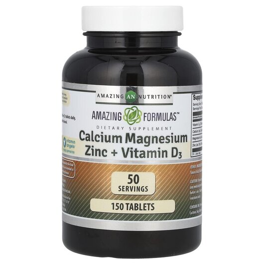 Основное фото товара Calcium Magnesium Zinc + Vitamin D3 Основное фото товара Магний, Calcium Magnesium Zinc + Vitamin D3, 150 таблеток