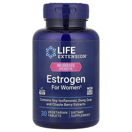 Основне фото товару Estrogen for Women Основне фото товару Life Extension, Estrogen for Women, Підтримка естрогену, 30 табле