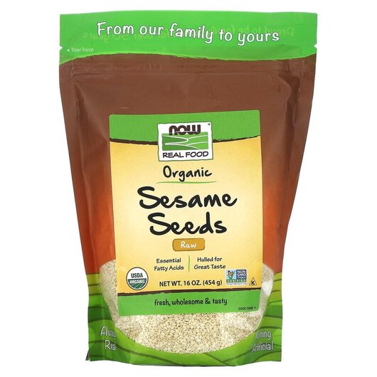 Основне фото товару Real Food Organic Raw Sesame Seeds Основне фото товару Real Food Organic Raw Sesame Seeds, САМе Аденозил-метионін, 454 г