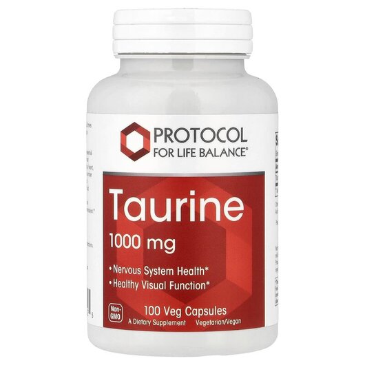 Основне фото товару Taurine 1000 mg Основне фото товару Protocol for Life Balance, Taurine 1000 mg, L-Таурин, 100 капсул