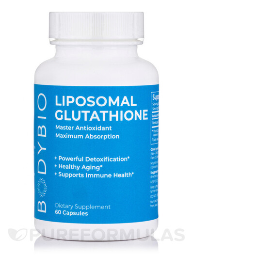 Основное фото товара Liposomal Glutathione Основное фото товара BodyBio, Липосомальный Глутатион, Liposomal Glutathione, 60 капсу