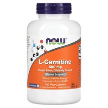 L-Carnitine 500 mg L-Карнитин 500 мг NOW Foods 180 капсул