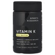 Фото товара Vitamin K Фото товара Sports Research, Витамин K Филлохинон, Vitamin K, 60 капсул
