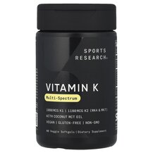 Вітамін K Філохінон Vitamin K Sports Research 60 капсул Вітамін K Філохінон Vitamin K Sports Research 60 капсул