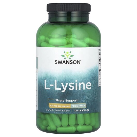 Основное фото товара Swanson, L-Лизин, L-Lysine 500 mg, 300 капсул