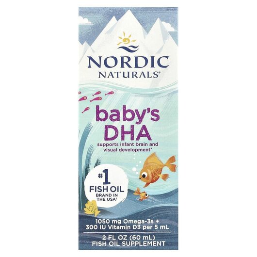 Основное фото товара Baby's DHA with Vitamin D3 Основное фото товара Nordic Naturals, ДГК для детей с витамином D3, Baby's DHA, 6