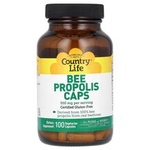 Прополіс 500 мг Bee Propolis Caps Country Life 100 капсул Прополіс 500 мг Bee Propolis Caps Country Life 100 капсул