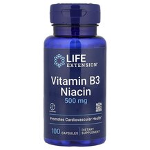 Вітамін B3 Ніацин 500 мг Vitamin B3 Niacin 500 mg Life