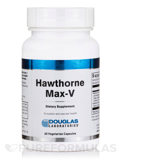 Основне фото товару Douglas Laboratories, Hawthorne Max-V, Глід, 60 Capluses