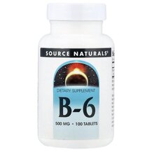 Вітамін B-6 500 мг B6 500 mg 100 Source Naturals Вітамін B-6 500 мг B6 500 mg 100 Source Naturals