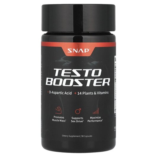 Основное фото товара Snap Supplements, Тестостероновый бустер, Testo Booster, 90 капсу