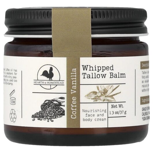 Основне фото товару Whipped Tallow Balm Coffee Vanilla Основне фото товару Hearth and Homestead, Whipped Tallow Balm Coffee Vanilla, Кофе, 3