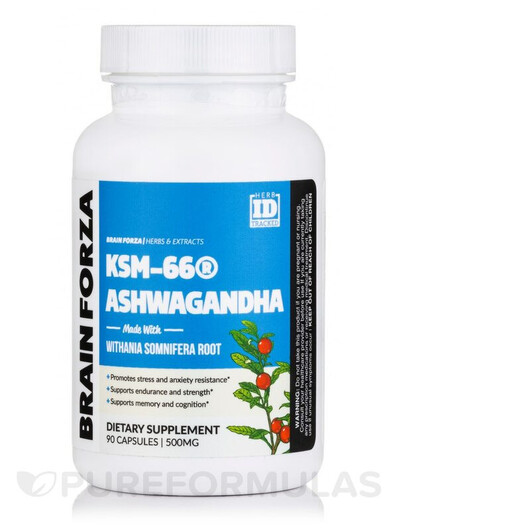 Основне фото товару Brain Forza, KSM-66 Ashwagandha, Ашваганда, 90 капсул