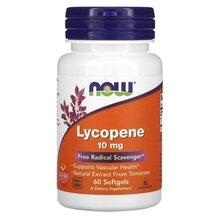 Lycopene 10 mg Ликопин 10 mg NOW Foods 60 капсул Lycopene 10 mg Ликопин 10 mg NOW Foods 60 капсул