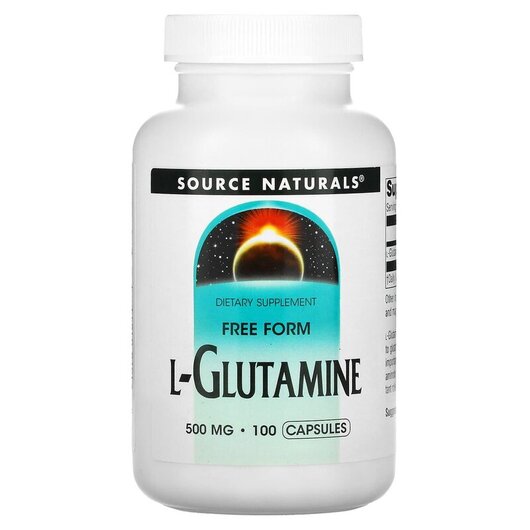 Основное фото товара Source Naturals, L-Глутамин 500 мг, L-Glutamine 500 mg 100, 100 к