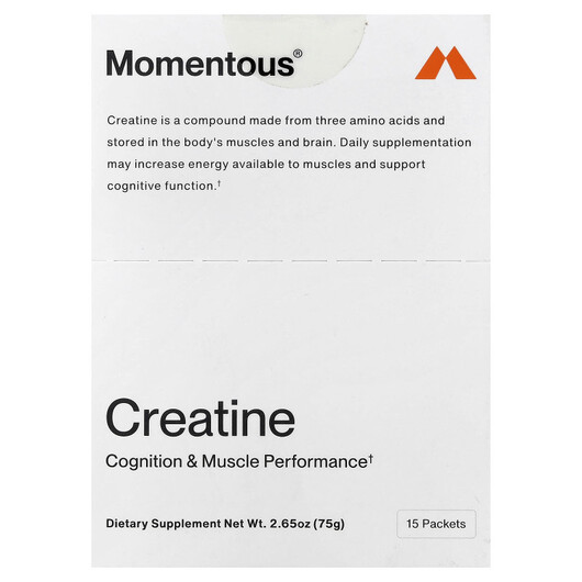 Основное фото товара Momentous, Креатин, Creatine, 15 шт