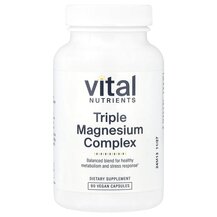 Магній Triple Mag 250 mg Vital Nutrients 90 капсул Магній Triple Mag 250 mg Vital Nutrients 90 капсул