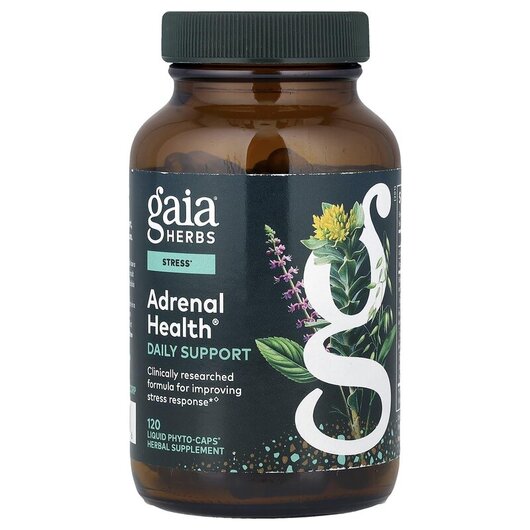 Основне фото товару Gaia Herbs, Adrenal Health, Допомагає боротися зі стресом, 120 ка