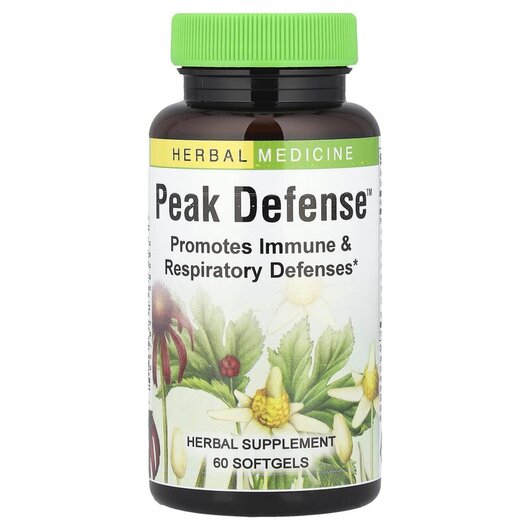 Основное фото товара Herbs Etc., Поддержка иммунитета, Peak Defense, 60 капсул