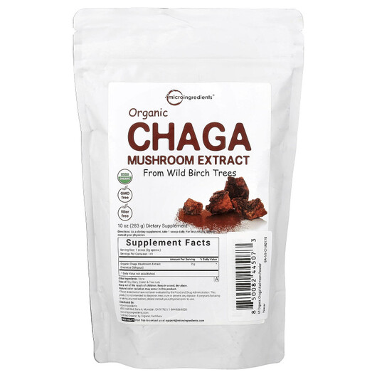Основне фото товару Micro Ingredients, Organic Chaga Mushroom Extract, Гриби Чага, 28