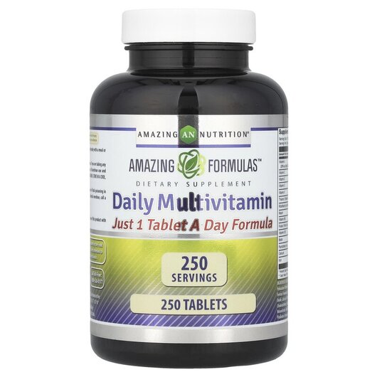 Основне фото товару Daily Multivitamin Основне фото товару Amazing Nutrition, Daily Multivitamin, Мультивітаміни, 250 таблет