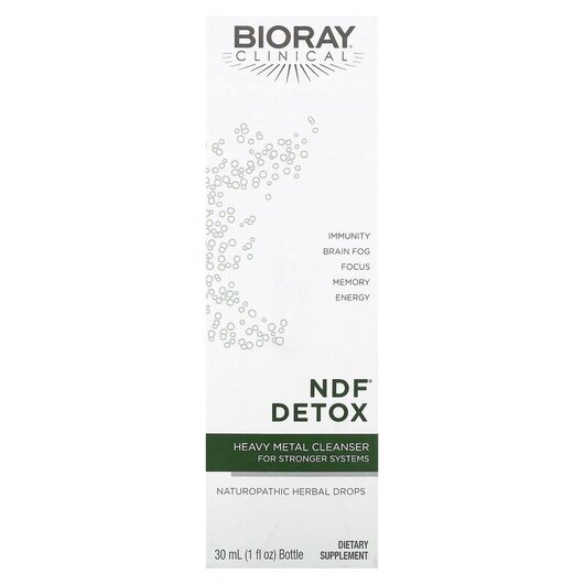 Основне фото товару Bioray, NDF Natural Detox Formula, Детокс, 30 мл