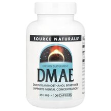 DMAE 351 mg Диметиламиноэтанол Source Naturals 100 капсул DMAE 351 mg Диметиламиноэтанол Source Naturals 100 капсул
