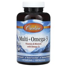 Multi + Omega-3 Омега 3 Carlson 120 капсул