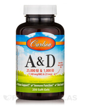 Вітаміни A та D A & D 25000 IU & 1000 IU Carlson Вітаміни A та D A & D 25000 IU & 1000 IU Carlson