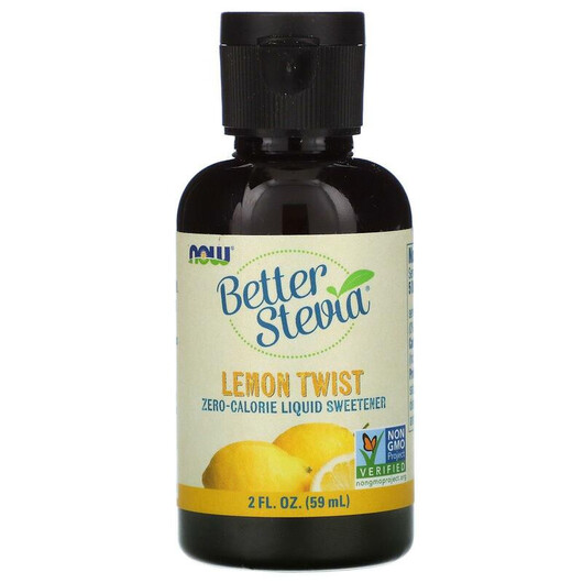 Основное фото товара Better Stevia Liquid Sweetener Lemon Twist Основное фото товара NOW Foods, Стевия, Better Stevia, 60 мл