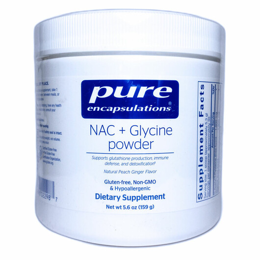 Основне фото товару Pure Encapsulations, NAC Glycine Powder, N-ацетилцистеїн, 159 г