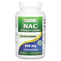NAC 600 mg N-ацетилцистеин Best Naturals 250 капсул