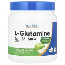 L-Глутамін L-Glutamine Green Apple Nutricost 500 г