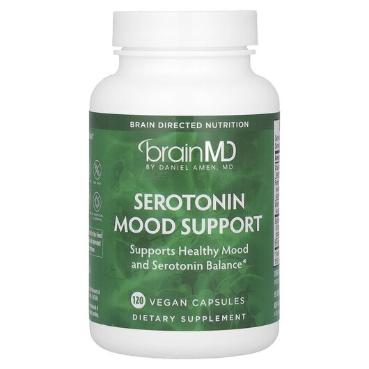 Основне фото товару BrainMD, Serotonin Mood Support, Підтримка стресу, 120 капсул
