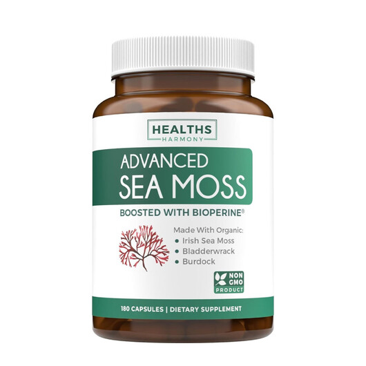 Основное фото товара Advanced Sea Moss Основное фото товара Healths Harmony, Ирландский морской мох, Advanced Sea Moss, 180 к