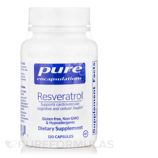 Основне фото товару Resveratrol 40 mg Основне фото товару Pure Encapsulations, Resveratrol 40 mg, Ресвератрол, 120 капсул
