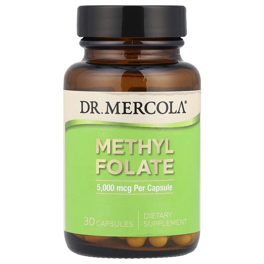 Основное фото товара Dr. Mercola, Метил Фолат 5 мг, Methyl Folate 5 mg, 30 капсул