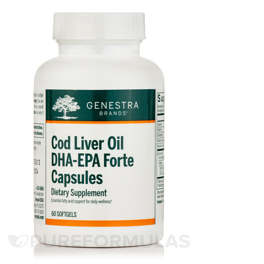Основне фото товару Cod Liver Oil DHA/EPA Forte Capsules Основне фото товару Cod Liver Oil DHA/EPA Forte Capsules, Омега ЕПК ДГК, 60 капсул