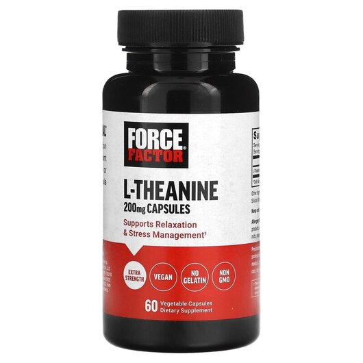 Основное фото товара L-Theanine Extra Strength 200 mg Основное фото товара Force Factor, L-Теанин, L-Theanine Extra Strength 200 mg, 60 капс